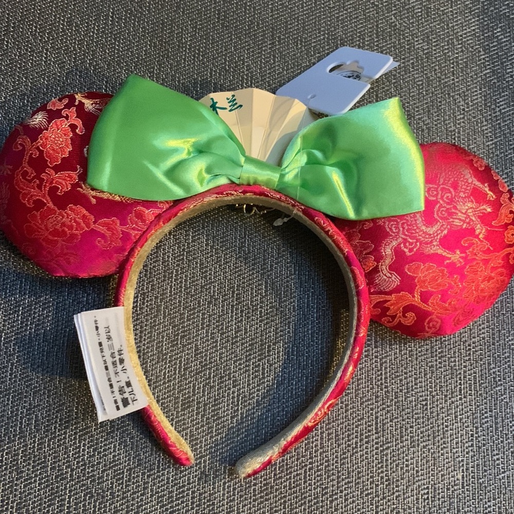 Disney Parks Mulan Minnie Mouse Ear Headband One Size New with Tag - Picture 4 of 5